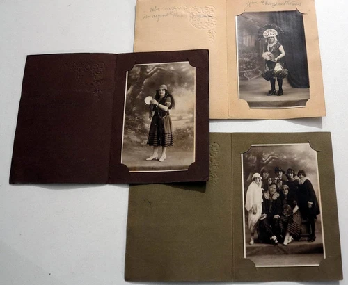 3 Vintage Art Photos: La Bohémienne + 2 * 1900's Oscar Werder CREIL 60 France