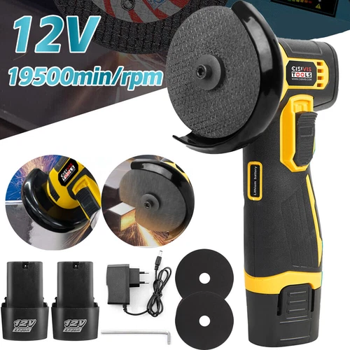 Akku Trennschleifer 12V Winkelschleifer Schleifmaschine Flex Mit 2 Batterien DE - Bild 13 von 16