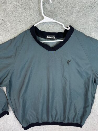 Ashworth Vintage Pullover by Ashworth Golf Mens Large Black V-Neck Long Sleeve - Picture 2 of 12