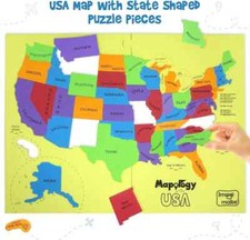 Imagimake Mapology United States Puzzle  Educational Toys for Kids 5-7  Learn