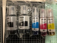Genuine Epson 502 EcoTank Ink 2 Black, Yellow, Cyan, Magenta Exp.2028 New Sealed