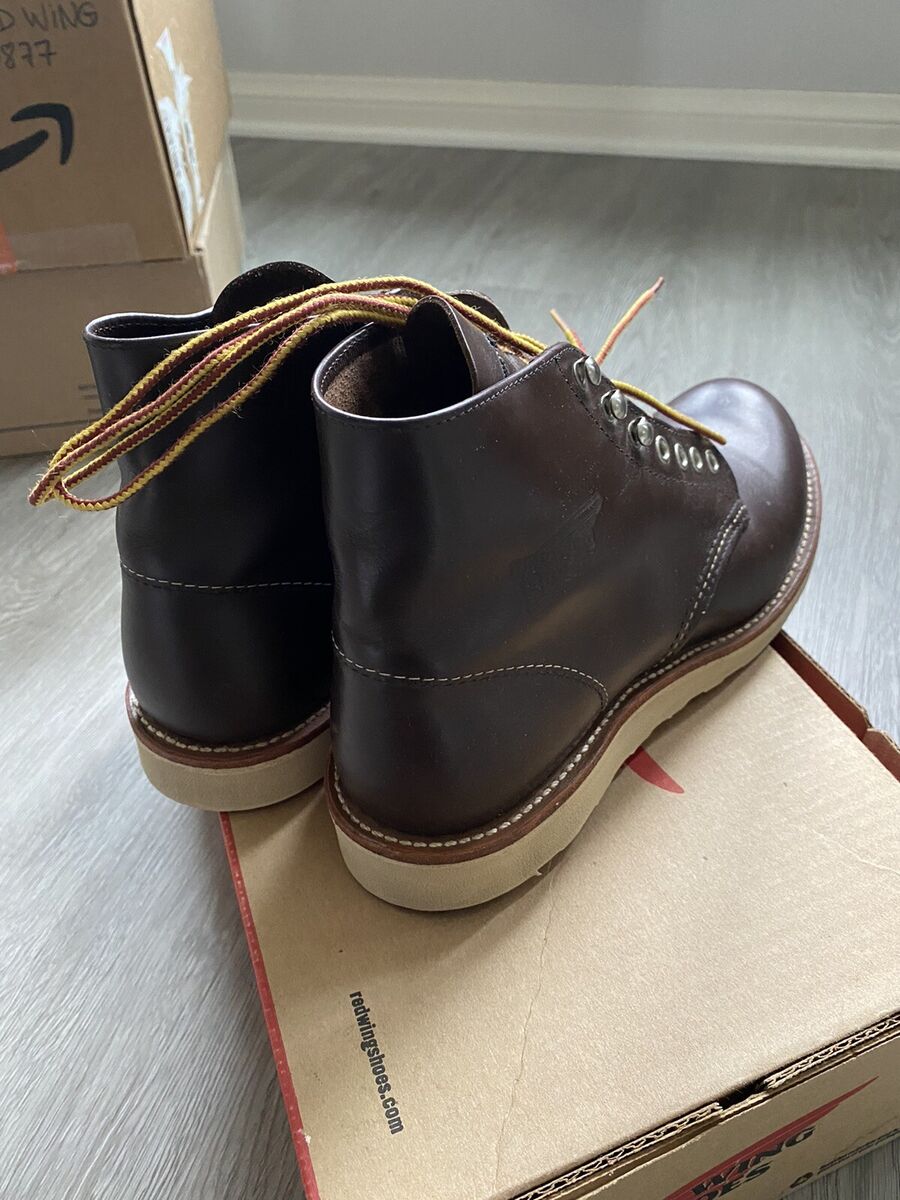 Red Wing 8134 Rough Toe Chocolate Chrome Leather Boots Sz Red Wing 8134 Rough Toe Chocolate Chrome Leather Boots Sz