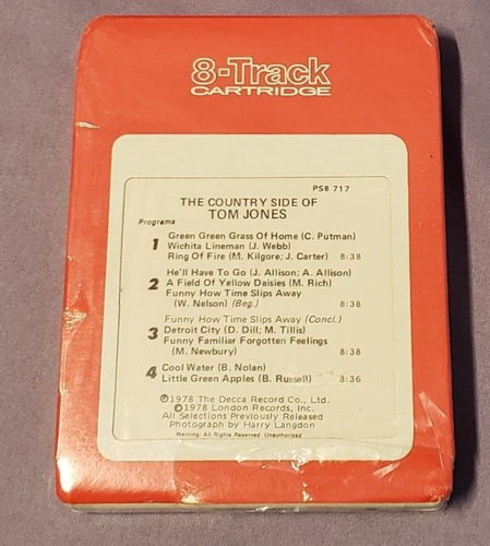 Tom Jones – The Country Side of Tom Jones 8-Track Tape SEALED Vintage - Bild 2 von 2
