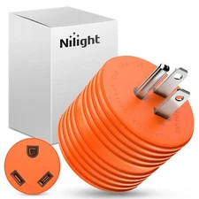 Nilight 15 Amp to 30 Amp RV Power Adapter 110 Volt Heavy Duty RV Plug