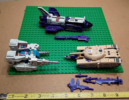 3pc 1984 Hasbro Transformers G1 Astrotrain, Twin Twist Triple Changer Blitzwing!