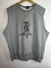 Vintage 2001 Y2K Harley Davidson Sleeveless Sweatshirt Men  s 2XL Grey