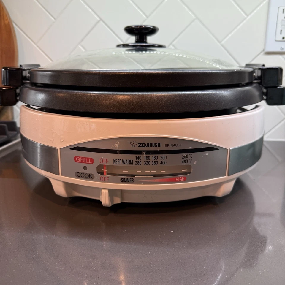 Sartén Eléctrica Zojirushi EP-RAC50 Gourmet d'Expert 1350W Blanca Foto 3 de 4