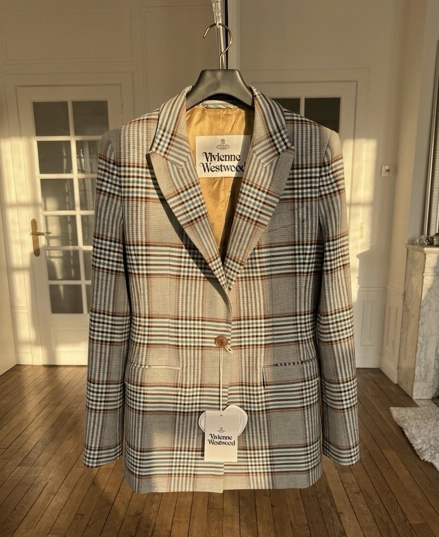 Vivienne Westwood Plaid Regular Size Coats, Jackets & Vests for