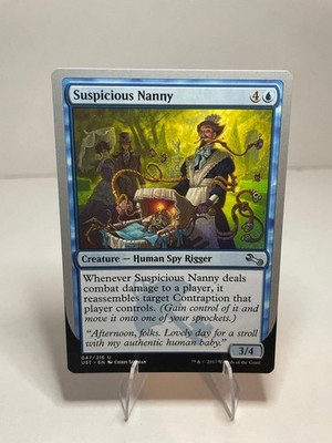 Suspicious Nanny 47 Uncommon Unstable Magic: The Gathering Lightly Played