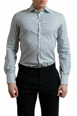 Dsquared2 Men's Multi-Color Striped Button Down Casual Shirt US S IT 48