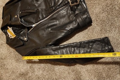 Vintage Schott Bros Perfecto 613 Black Leather Biker Jacket