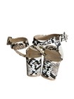 Women’s Snake Print Strappy Block Heel Sandals, Square Toe, Ankle Buckle size 10 — photo 3
