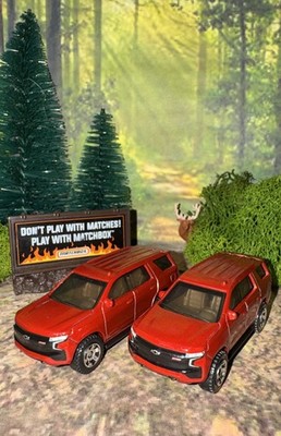 Lot Of 2 Matchbox 2023 Red Chevrolet Tahoe Z71 New Loose Fresh From Package 1:64