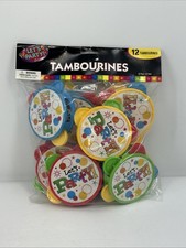 NEW Lets&rsquo;s Party Tambourines 12 Piece Musical Toys Party Supplies Kids Adults