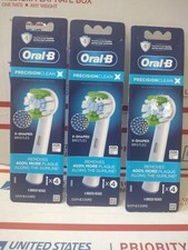 ORAL-B PRECISION CLEAN X REPLACEMENT BRUSH HEADS x4 (12 Total) Lot Of 3
