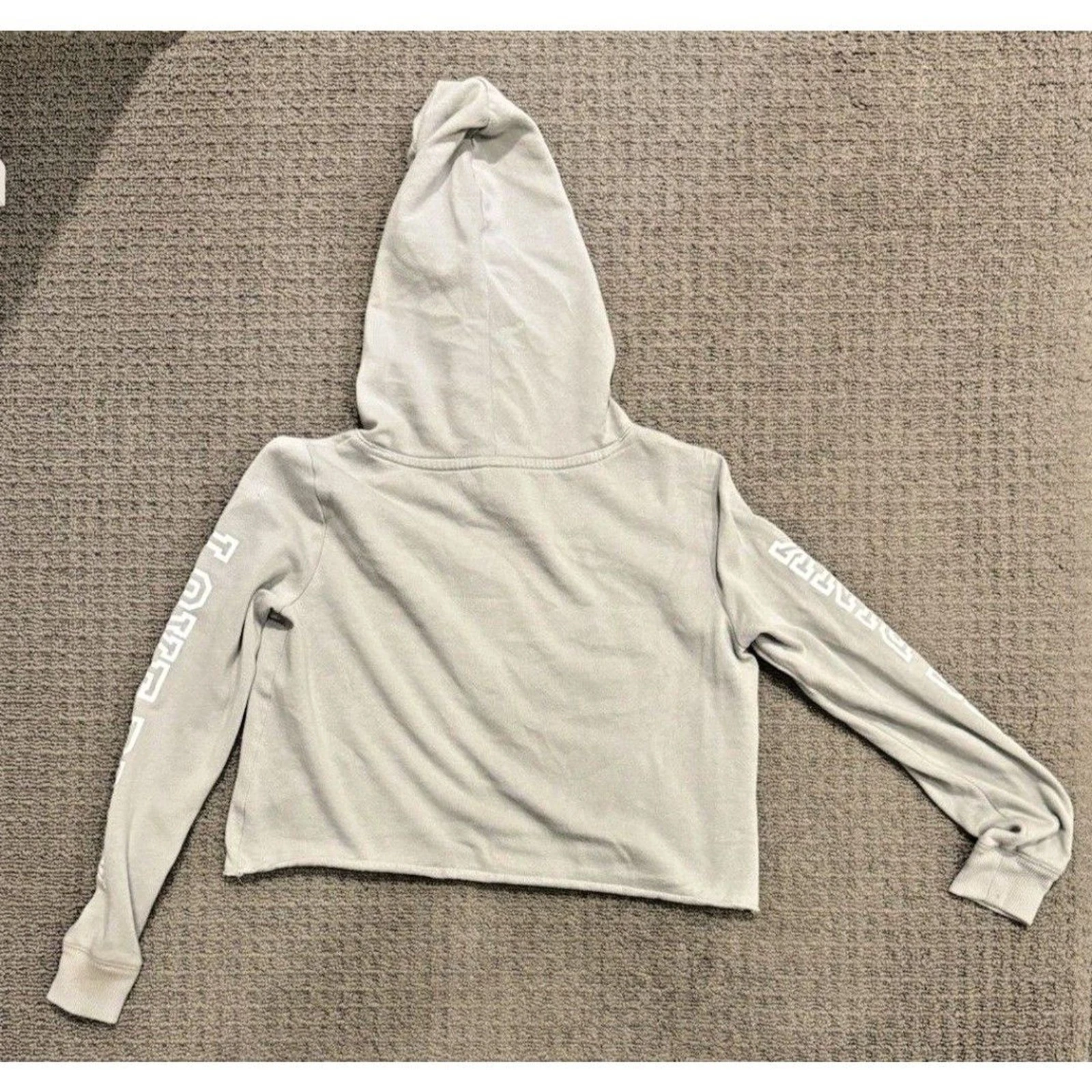 UNDERCOVER victoria secret love rosa felpa con cappuccio cropped piccola donna grigio cotone misto poli usata in ottime condizioni