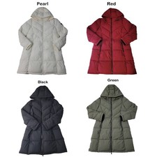 DKNY Women's Long Puffer Removable Hood Banded Cuffs Jacket