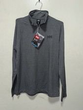 NEW Helly Hansen Mens Verglas 1/2 Zip Sweater Size Medium Grey
