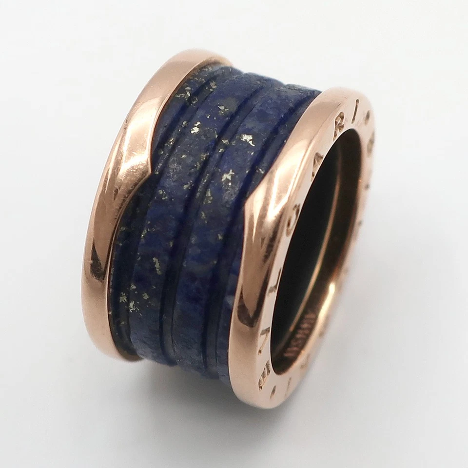 Anillo Bvlgari B Zero 1 Lapislázuli 750 Oro Rosa 18 K Auténtica Joyería #00286 Foto 4 de 4