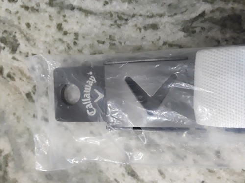 Callaway Golf Herren V-Logo Web Stoff Stretch zugeschnitten Einheitsgröße Gürtel weiß - Bild 3 von 5