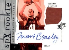 2003-04 SPx Jerome Beasley Patch Auto 1411/1999 Miami Heat