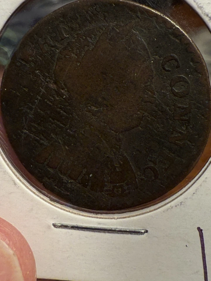 1786 Connecticut Colonial Copper Coin - Image 3 of 4
