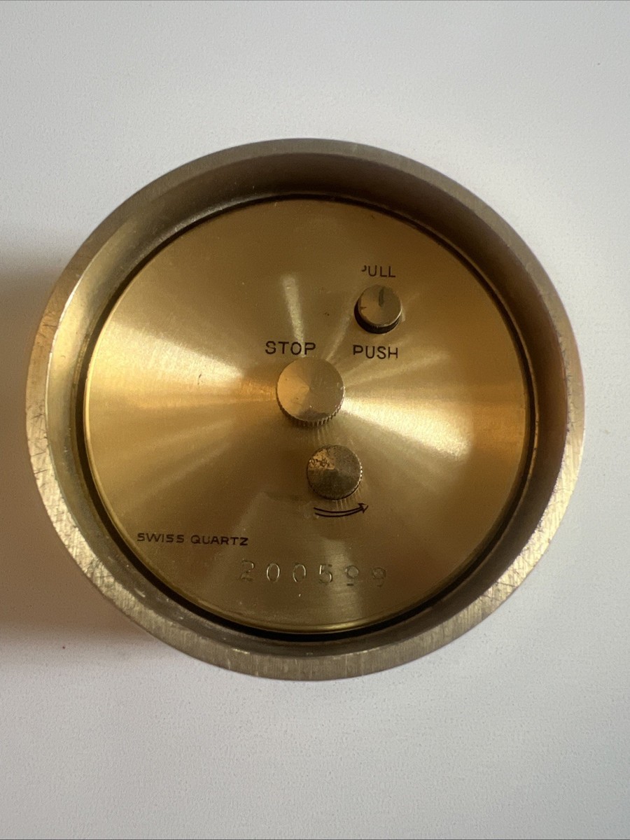 TIFFANY & CO SWISS MADE BRASS DESK CLOCK - WORKING PERFECT - RARE