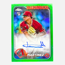 2024 Topps Chrome - Justin Martinez - ROOKIE AUTO - Green Refractor /99 RC