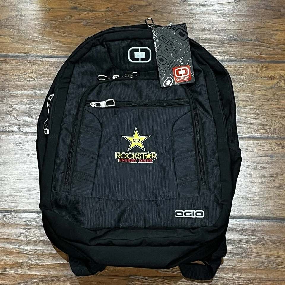 Mochila para laptop OGIO bolsos acolchoados Rockstar Energy Drink conjunto refrigerador macio preto - Imagem 2 de 4