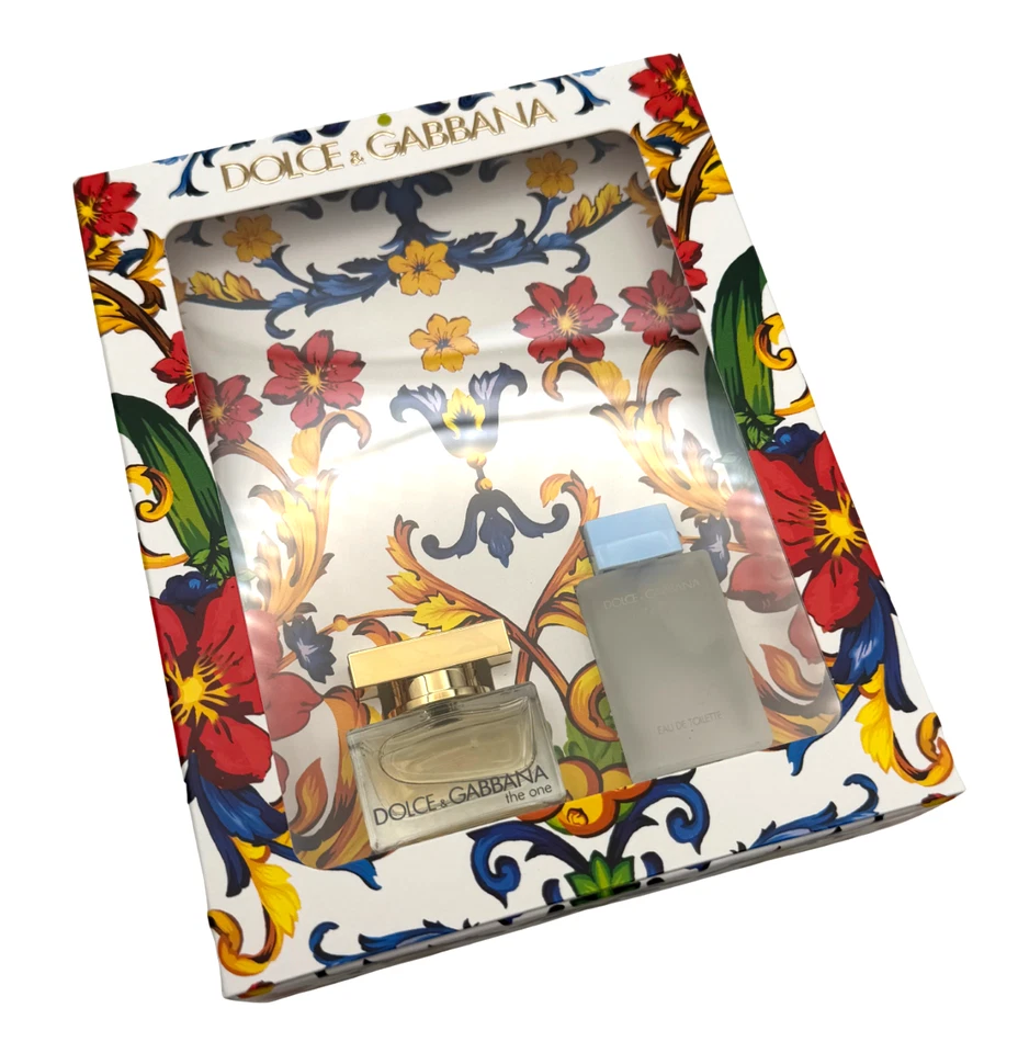 Dolce & Gabbana The One EDP y azul claro EDT NUEVO NUEVO EN CAJA conjunto de regalo de medias navideñas Foto 2 de 4