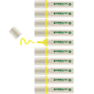 edding 24 EcoLine highlighter - yellow - 10 highlighters - chisel nip 2-5 mm - f