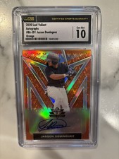 2020 LEAF VALIANT AUTOGRAPH #BA-JD1 JASSON DOMINGUEZ ORANGE 13/75 CSG 10 AUTO 9