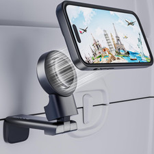 Travel Essentials Magnetic Airplane Phone Holder,Universal Handsfree Phone Mount