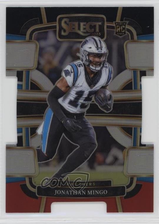2023 Panini Select Concourse Black & Red Prizm Die-Cut Jonathan Mingo Rookie RC