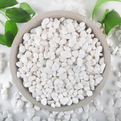 Mulctun 6Lb White Rocks for Plants, 1/4''-3/4'' White Pebbles, Decorative Stone...