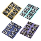 64PCS Classic IQ Metal Puzzle Brain Teaser Disentanglement Wire Puzzles Game Toy