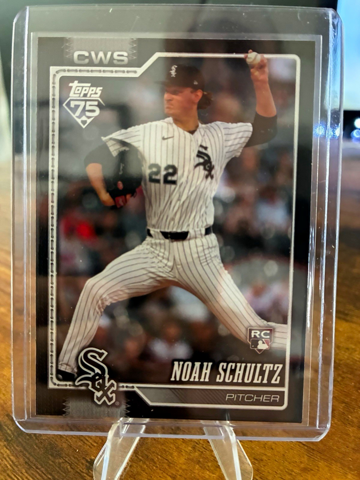 2026 Topps Update Series Noah Schultz #US105 RC Black /75 Chicago White Sox