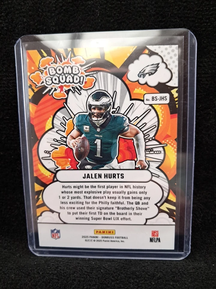 2024-25 Panini Donruss Football Bomb Squad Jalen Hurts BS-JHS /100 - Image 2 of 2