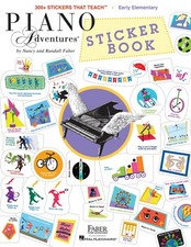Piano Adventures Sticker Book  Over 300 Educational Music Stickers for Kids  B