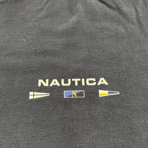 Vintage Nautica Shirt Mens Large Navy Blue Made USA Crew Performance Sail 90s - Picture 3 of 8
