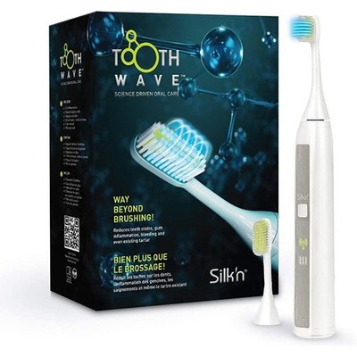Silk'n ToothWave H7001 Sonic Electric Toothbrush w/ Heads White, 3 Speed