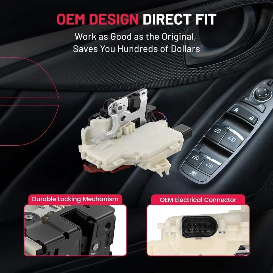 Door Latch Lock Actuator Front Left Driver Side For Volkswagen Beetle 2003-2010 - Image 3 of 4