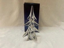 The Toscany Collection Lead Crystal Christmas Village Tree 8” Japan Heavy Glass