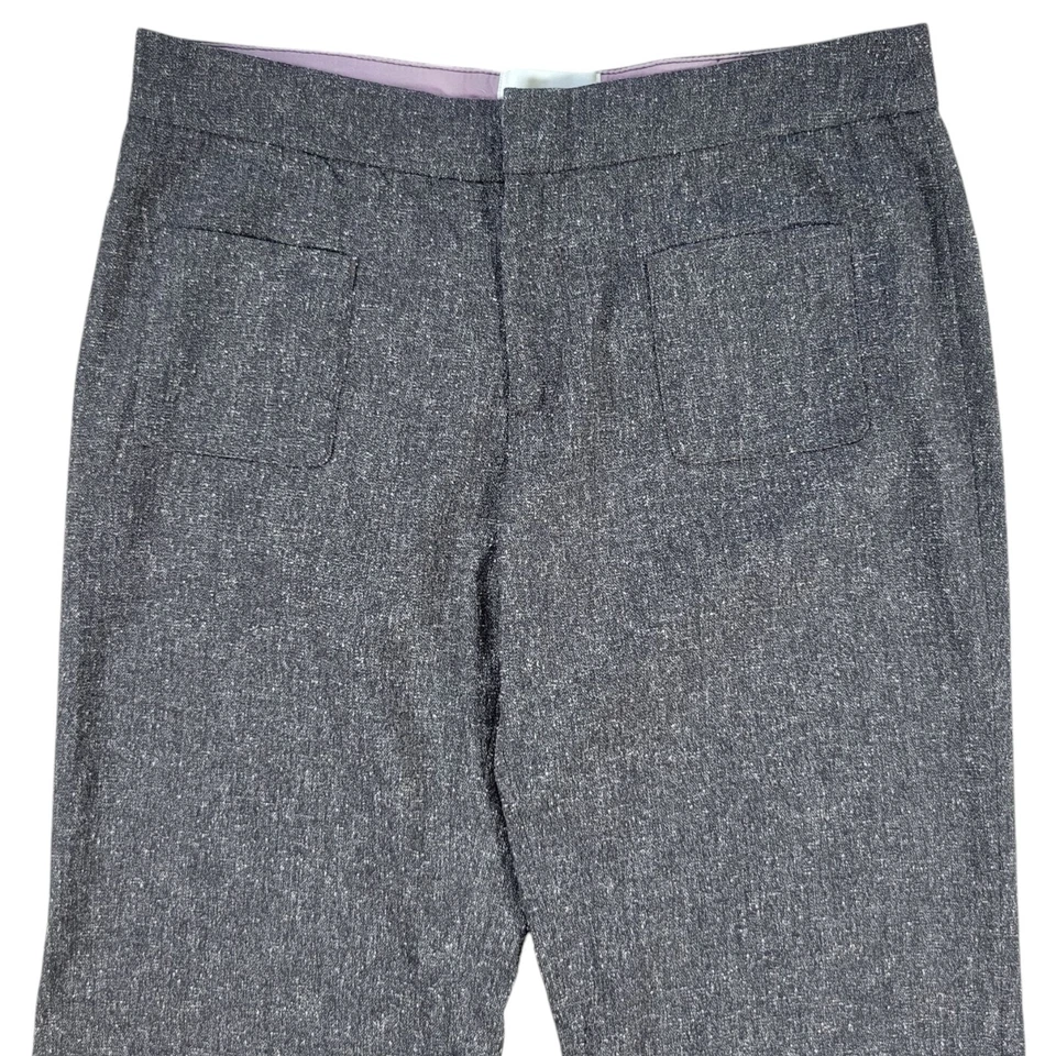 Calça Elevenses Anthropologie Brighton Feminina 10 Marrom Tweed Perna Larga - Imagem 4 de 4