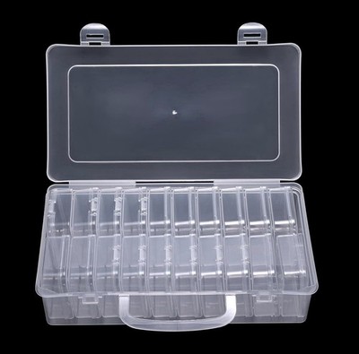 Small Bead Organizers, 20 Pieces Plastic Storage Cases Mini Clear Bead Storage C