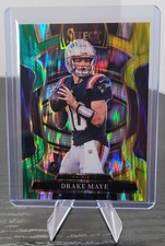 2025 Panini Select Drake Maye Green Yellow Shock Prizm  Concourse