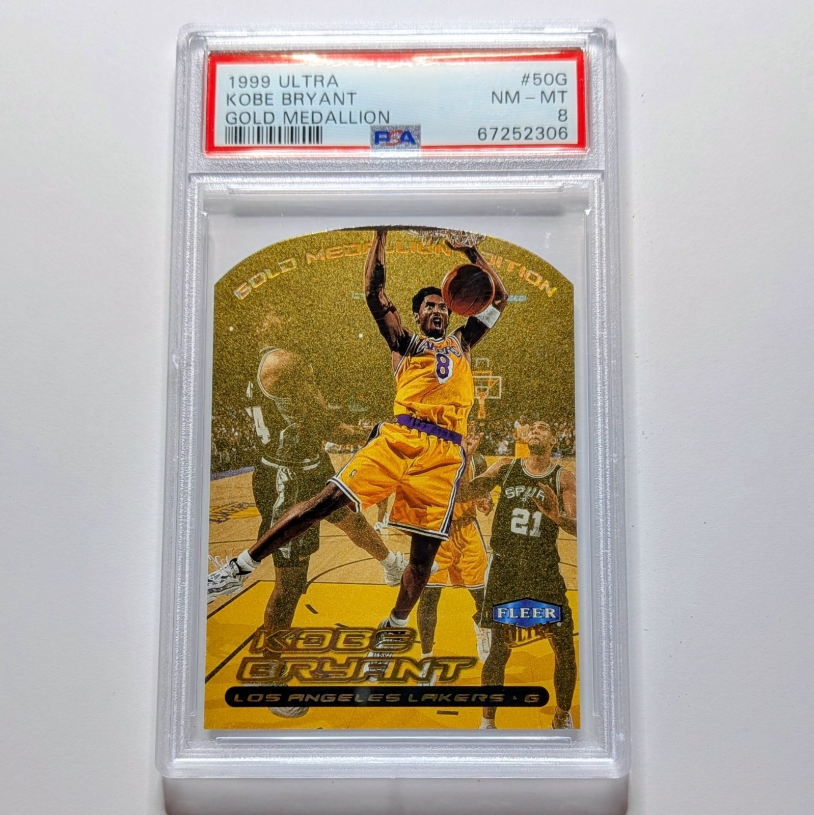 1999 ULTRA GOLD MEDALLION KOBE BRYANT PSA 8 #50G LAKERS - NO PSA 10s NEW COMP