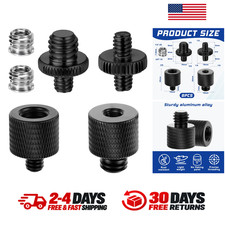 Tripod Screw Adapter 1/4 Male to 3/8 Female 6 Pack Aluminum Converter for Camera