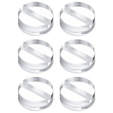 6Pcs Clear Acrylic Stand, 1" Round Card Holders with 1/8" Slot, 25 mm