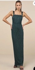 Lace Formal Dress Women’s Lulus Emerald Green Size Medium New with Tags New